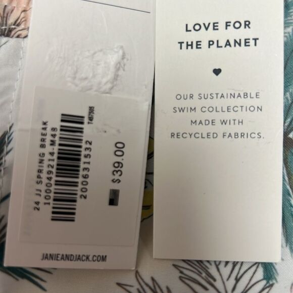 Janie and Jack 100049214 Tropical Island Recycled Tropical Island Swim Trunk NWT - Picture 5 of 11